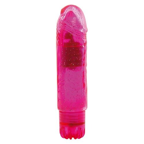 Vibratore Realistico Gleamy Glitter 13,5 cm - Erotika Shop
