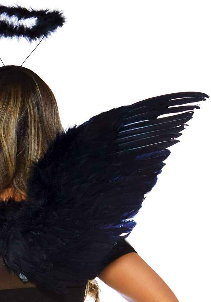 Accessori Angelo Sexy Wings and Halo Nero