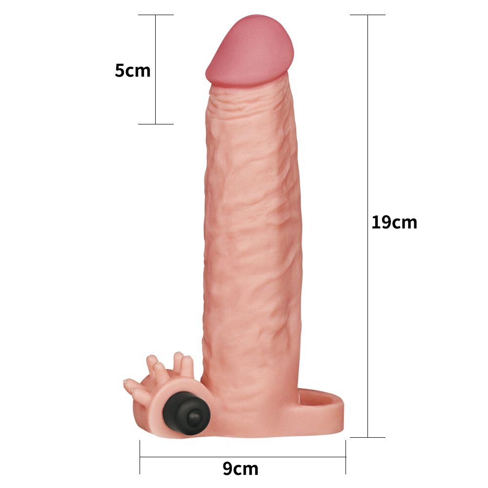 Guaina e Prolunga Pene Vibrante Glory 19 cm