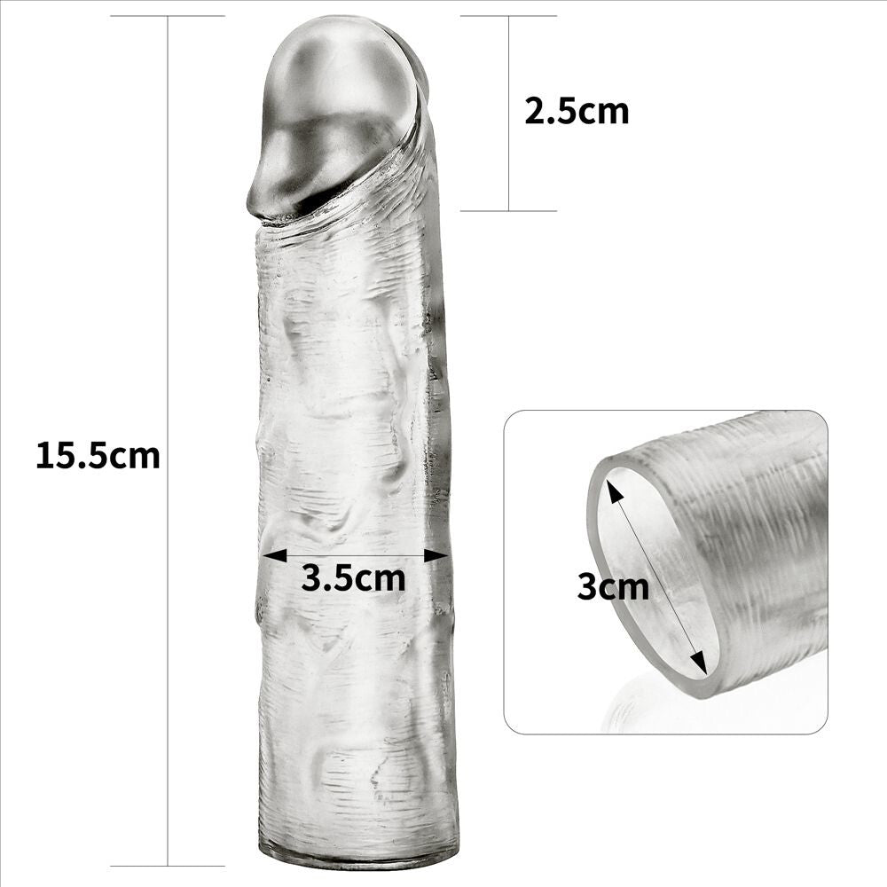 Guaina e Prolunga Pene Flawless 15,5 cm - Erotika Shop