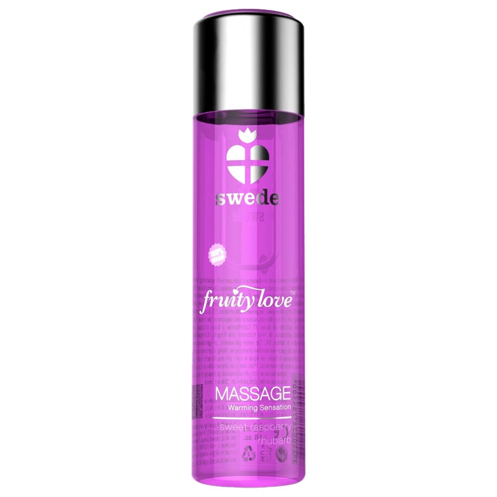Olio Massaggi Riscaldante Rabarbaro Dolce e Lampone - Erotika Shop