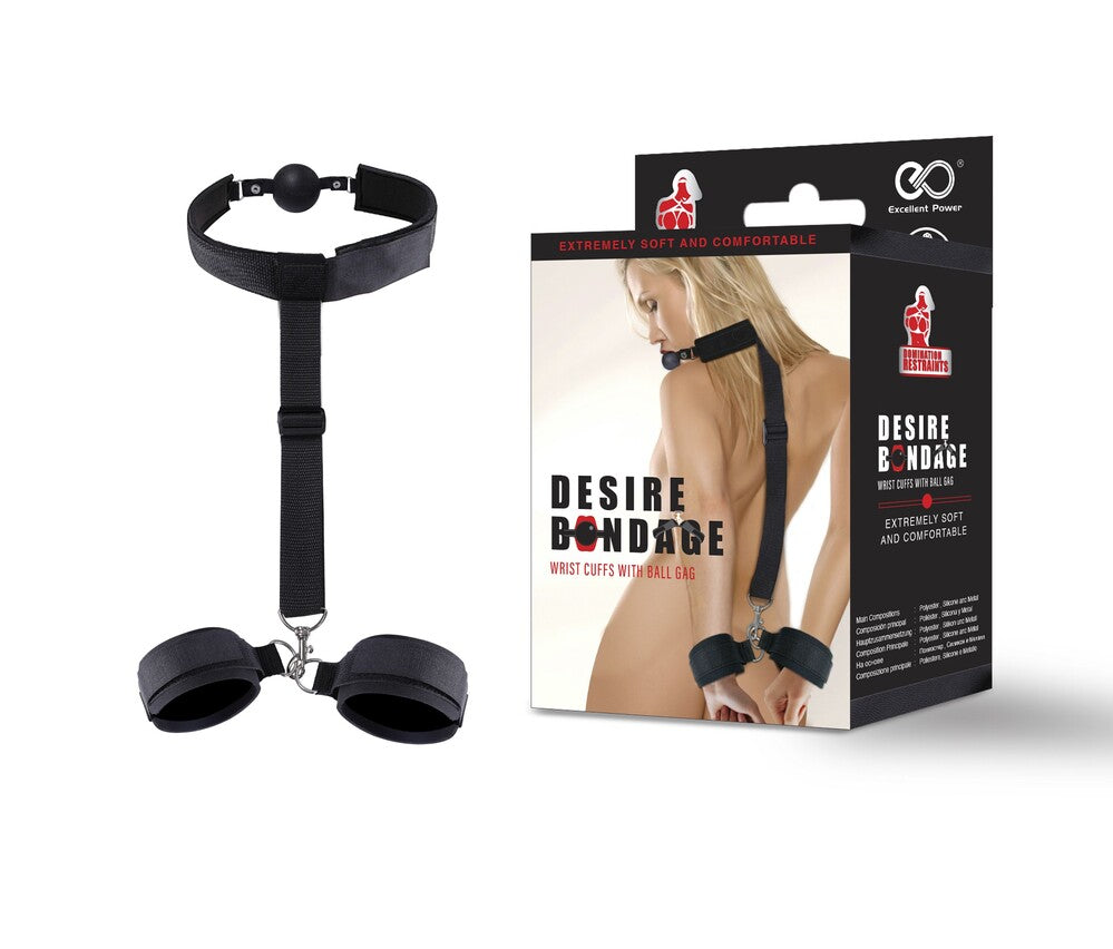Ball Gag e Polsiere Bondage Desire - Erotika Shop