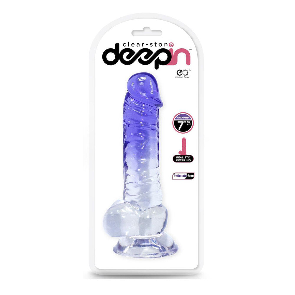 Dildo Realistico Deep Clear Stone 18 cm - Erotika Shop