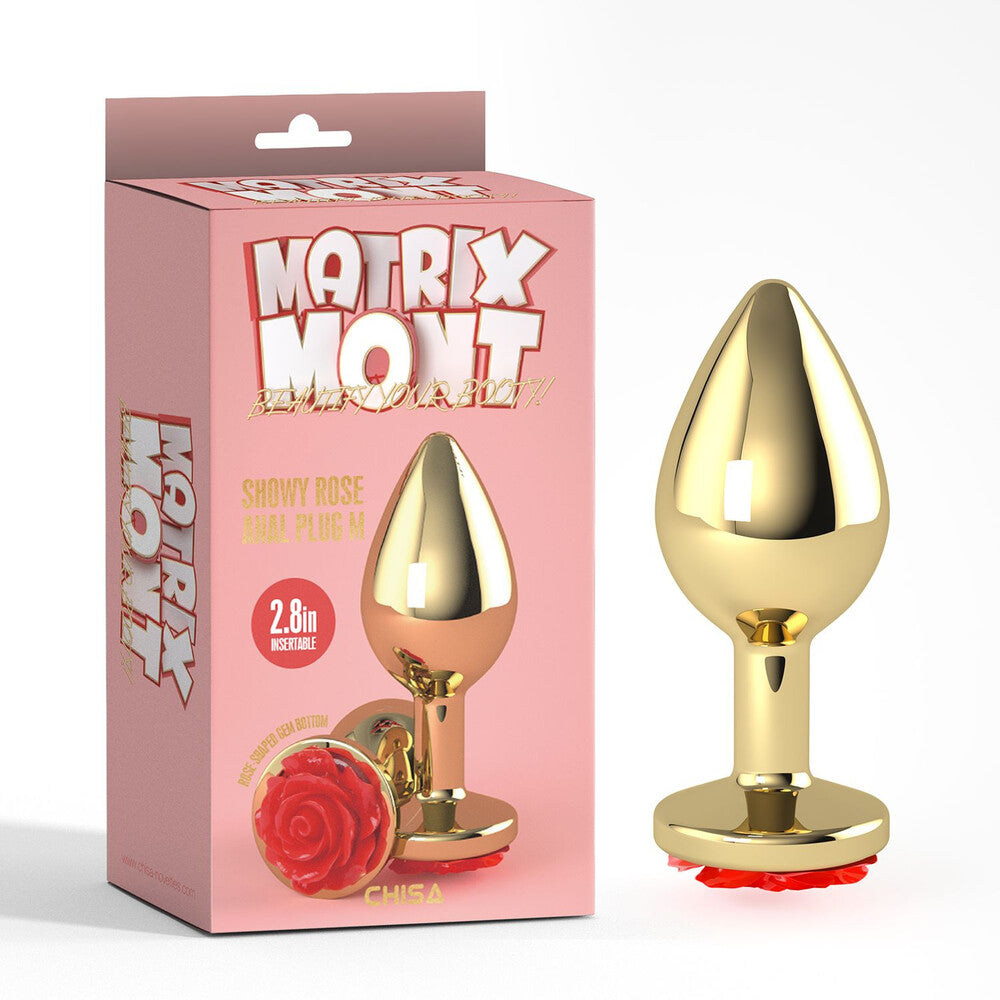 Plug Anale Showy Rose Ø 3,3 cm - Erotika Shop
