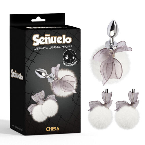 Pinzette per Capezzoli Cutesy e Plug Anale - Erotika Shop