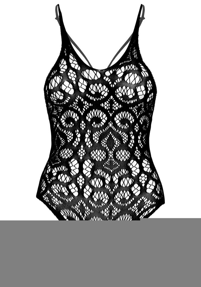 Body Sexy Seamless Scroll Lace Nero - Erotika Shop