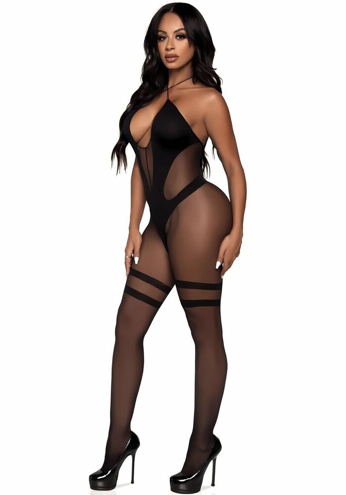 Tuta Sexy Keyhole Twist Nero - Erotika Shop