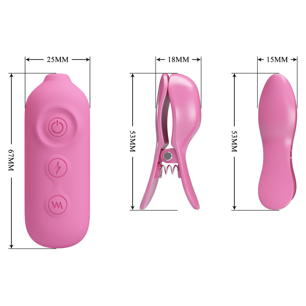 Pinzette Vibranti Per Capezzoli Romantic Wave II - Erotika Shop