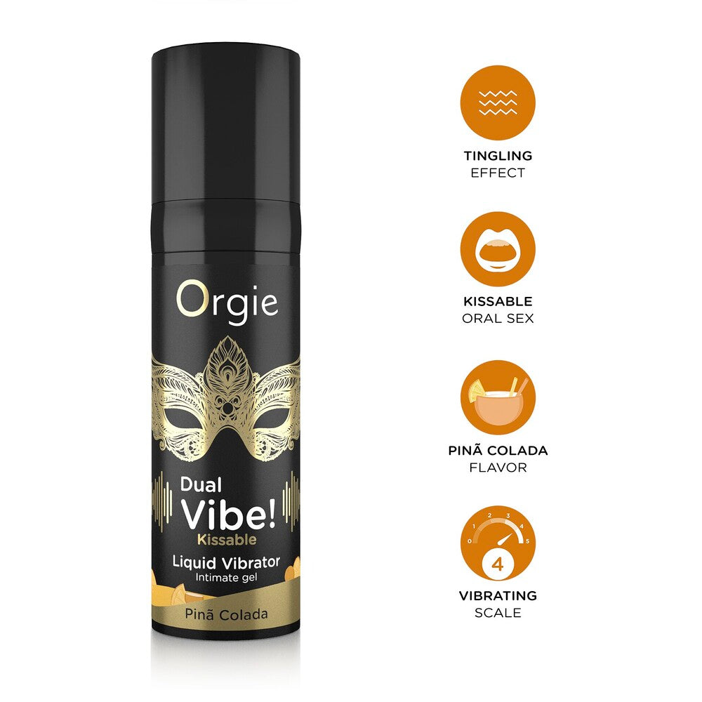 Vibratore Liquido Dual Vibe Pina Colada 15ml - Erotika Shop