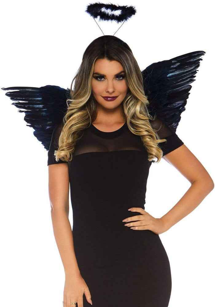Accessori Angelo Sexy Wings and Halo Nero