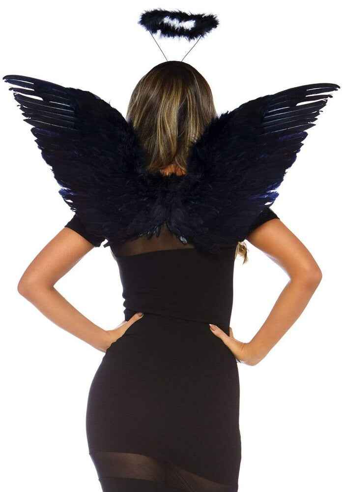 Accessori Angelo Sexy Wings and Halo Nero