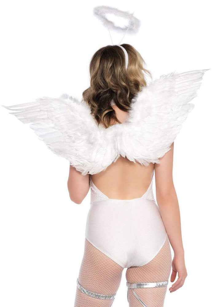 Accessori Angelo Sexy Wings and Halo Bianco