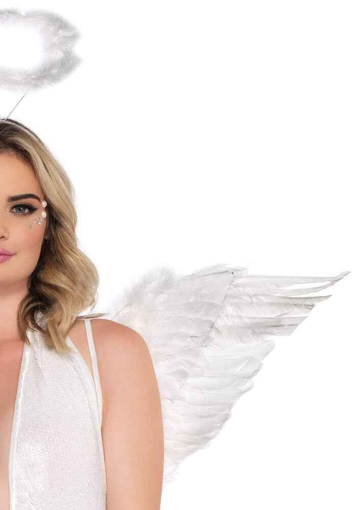 Accessori Angelo Sexy Wings and Halo Bianco