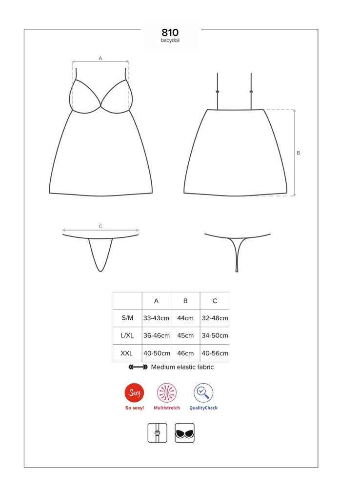 Baby Doll e Perizoma Sexy Feminine Bianco