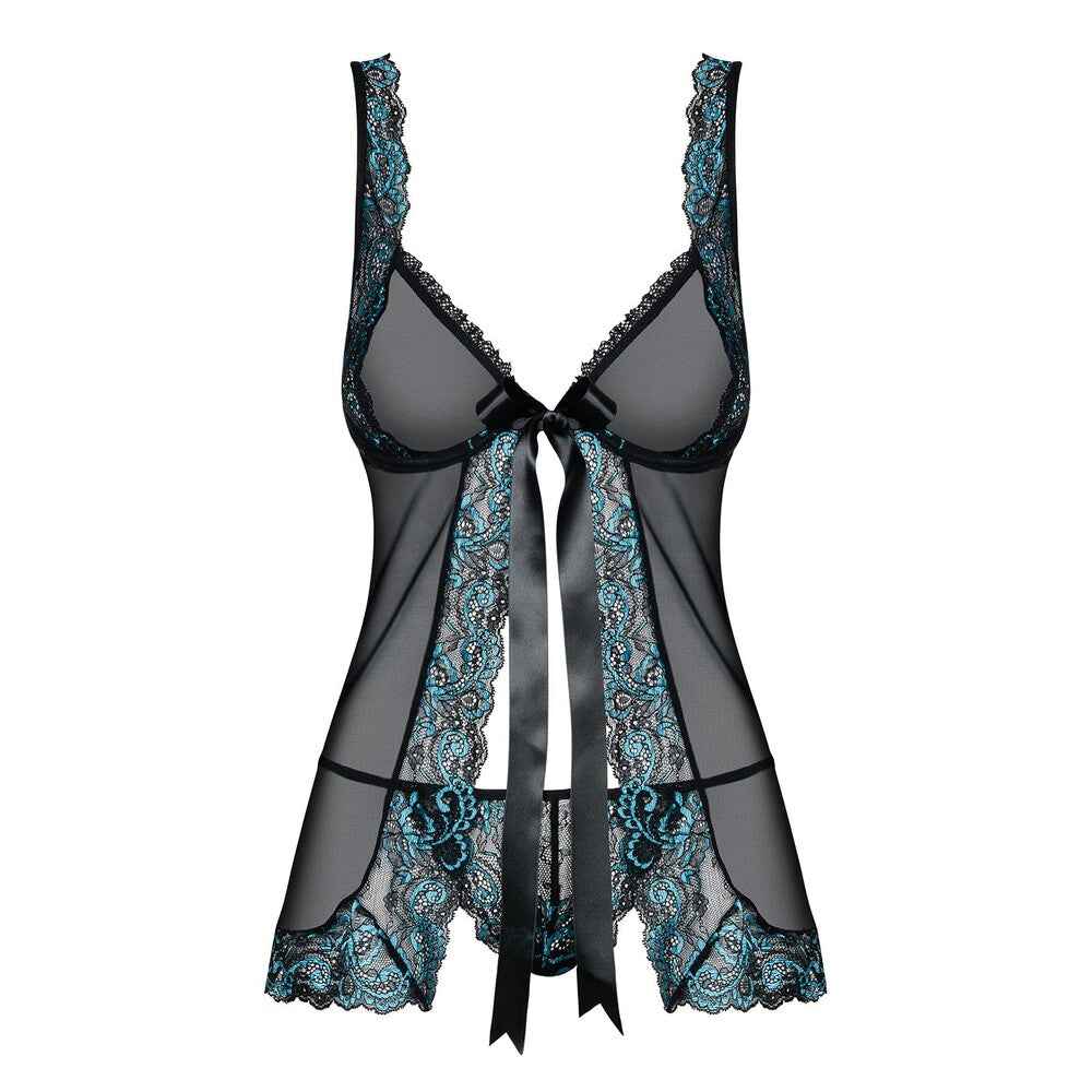 Baby Doll e Perizoma Sexy Amanta Nero