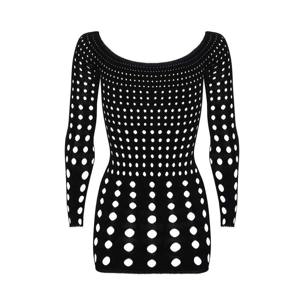 Mini Abito Sexy Rocker Nero