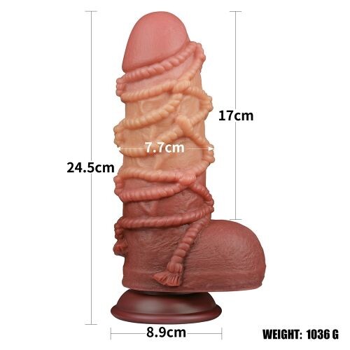 Dildo XXL Braided Rope 24,5 cm - Erotika Shop