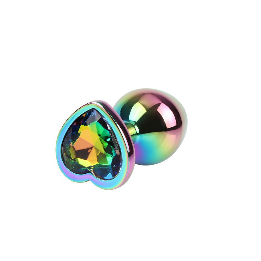 Plug Anale Rainbow Heart Gem Ø 3,3 cm - Erotika Shop