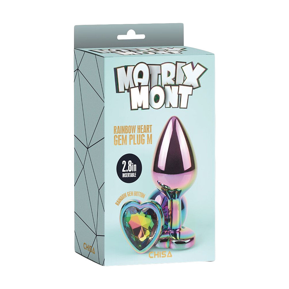 Plug Anale Rainbow Heart Gem Ø 3,3 cm - Erotika Shop
