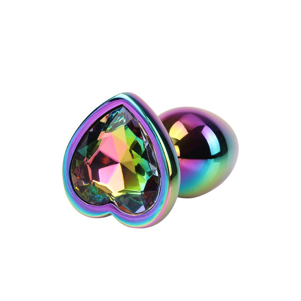 Plug Anale Rainbow Heart Gem Ø 2,7 cm - Erotika Shop