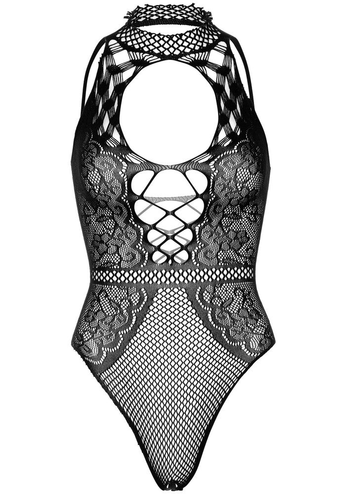 Body Sexy Net and Lace Keyhole Nero - Erotika Shop