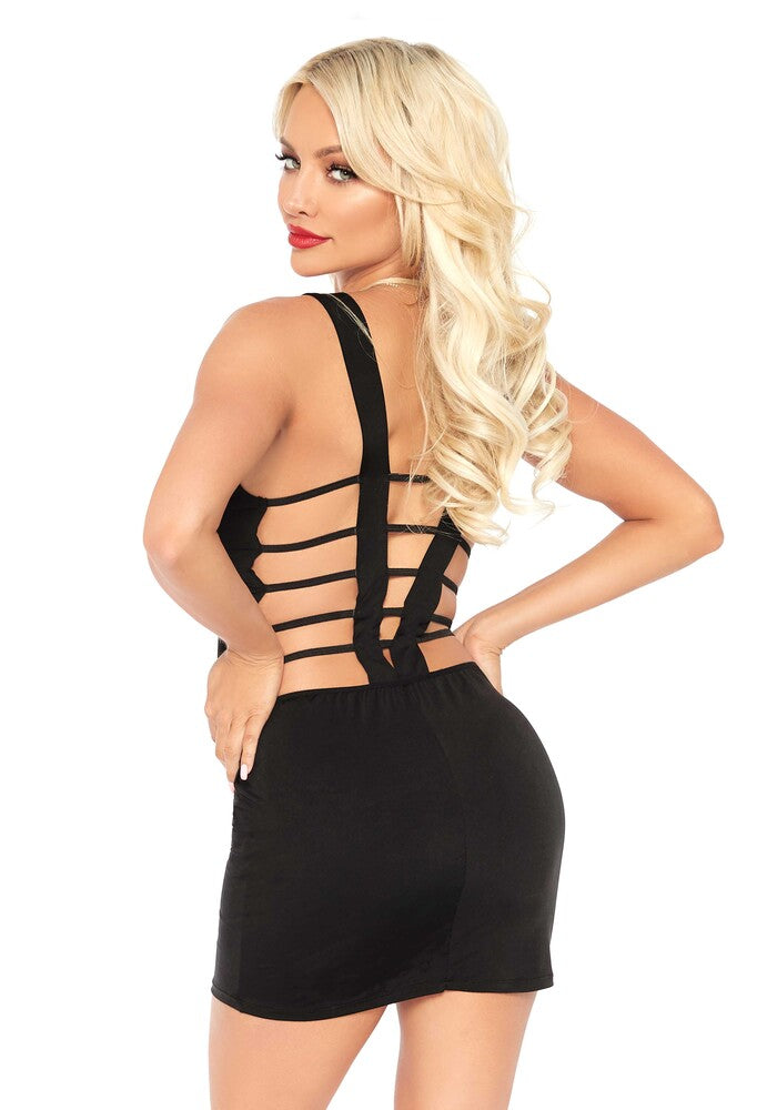 Mini Abito Sexy Deep-V Nero - Erotika Shop