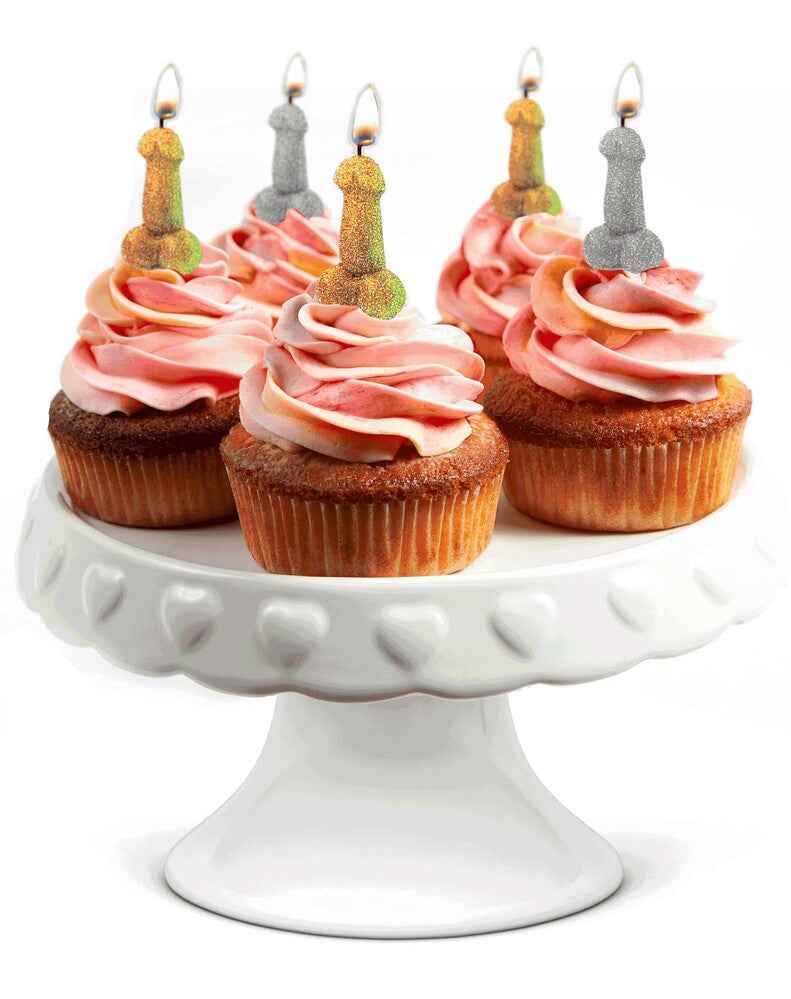 Candeline a Forma di Pene Glitter