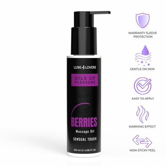 Olio da Massaggio Pleasure Frutti di Bosco 120 ml - Erotika Shop
